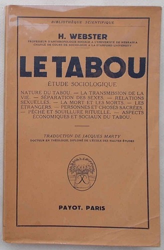 Webster tabou etude - webster, tabou.