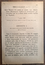 VOGHERA 1888 REGIO DECRETO X