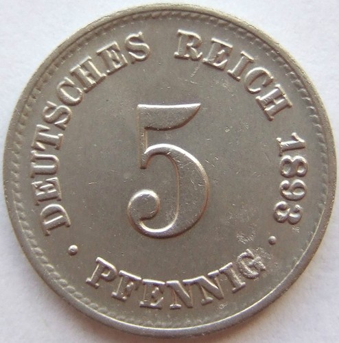 Moneta impero tedesco - tedesco, 5