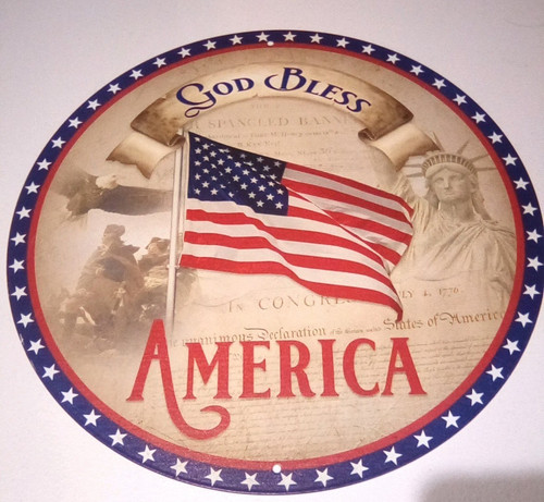 Insegna metallo god bless - god,