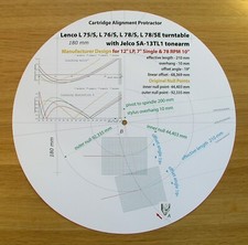 Goniometro allineamento braccio design personalizzato Lenco L75/S, L76/S, L78/S & L78/SE