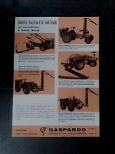 Brochure TRATTORI MOTOCOLTIVATORI GASPARDO BARRE FALCIANTI LATERALI 1966