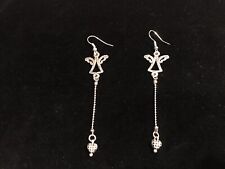 ORECCHINI CON PENDENTE ANGIOLETTO E CUORE LUNGHEZZA 8,5 cm