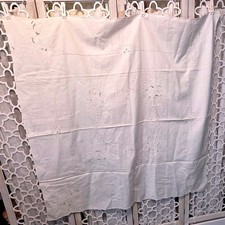 Tovaglia vintage bianca lino