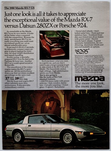 Pubblicità stampa 1980 mazda - 1980,