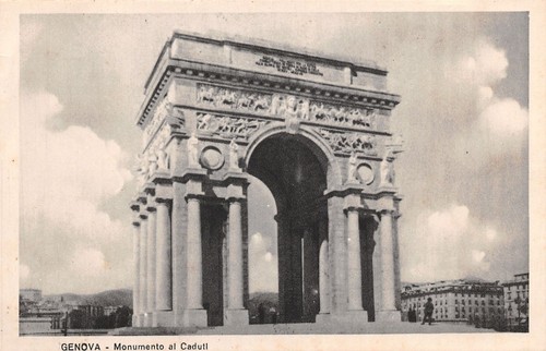 Cartolina genova monumento - genova, ai
