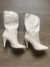 Stivale Texano Angela George rosa cipria tacco 10 cm. tg. 39 come nuovo