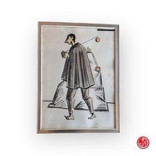 Quadro "Il viandante" tecnica