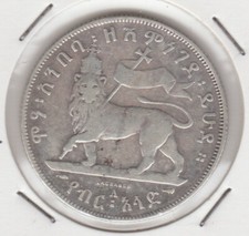 ETIOPIA ETHIOPIA 1/2 BIRR ARGENTO #ARG