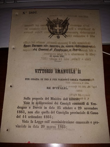Regio decreto 1867 - regio, approva
