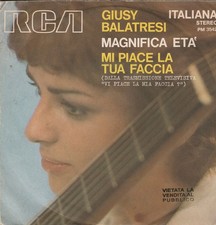 GIUSY BALATRESI 45 PROMO SIGLA TV 1970 MAGNIFICA ETA' /MI PIACE LA TUA FACCIA