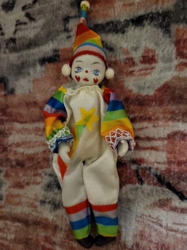 Vintage small clown doll - clown,