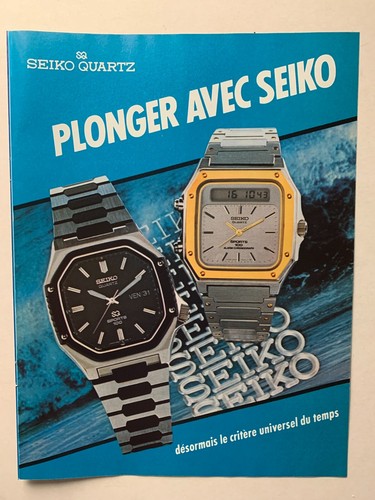Publicite 1982 montre seiko - montre,