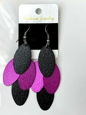 Boucle d'oreille Pampille NOIR