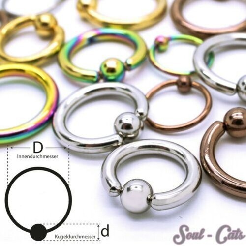 Anello piercing con chiusura - piercing,