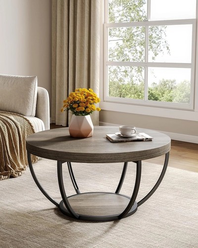 Round coffee table - round,