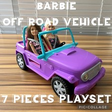 Barbie e Amica Veicolo Fuoristrada con due Bambole Barbie 7 pezzi