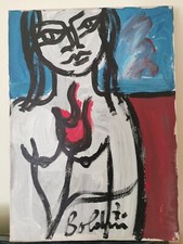 Quadro d'autore la "Donna di Boldrini" di Gustavo Boldrini (1927-1987)