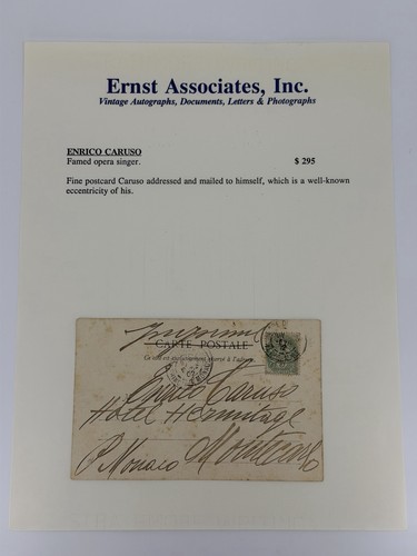 Enrico caruso autograph - enrico,