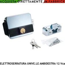 Serratura Elettrica Ambidestra Serratura Cancello Automatico Alimentazione 12 V