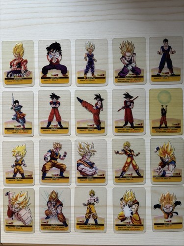 Lotto lamincards dragonball - dragonball, z