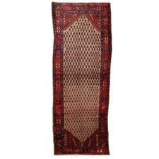 Tappeto Malayer Antico Cotone Lana Nodo Grosso Iran 295 x 115 cm