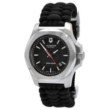 Orologio Uomo Victorinox Esercito Svizzero I.N.O.X. Cinturino Quarzo Quadrante Nero Subacqueo 241726
