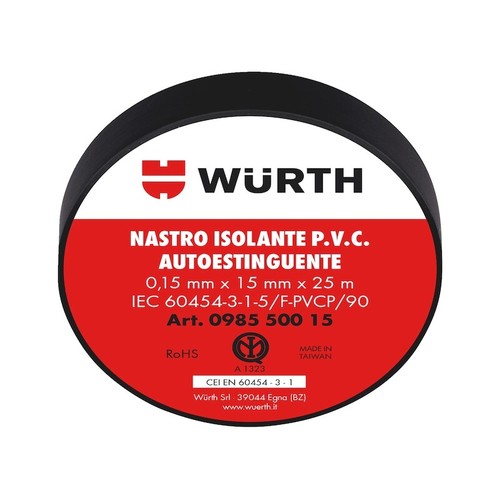 Nastro isolante nero - nero, 15mmx25m
