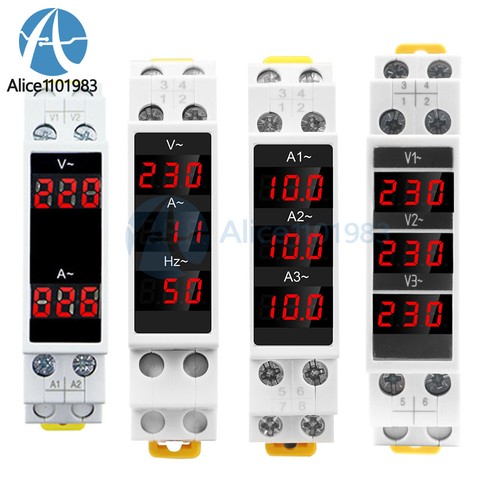 Voltmetro 500v 100a din - ac,