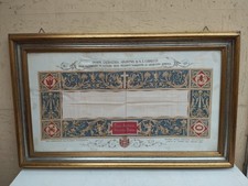 ANTICA IMMAGINE DELLA SINDONE SU TESSUTO STAMPA SU LINO INCORNICIATA 1898