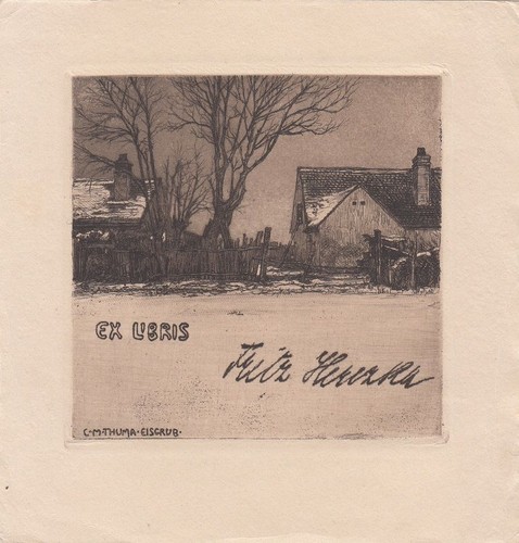 Exlibris bookplate incisione - exlibris,
