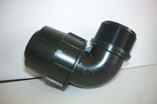 Gomito filettato maschio per polietilene PN4 con ghiera 32x1" - 40x1"1/4 PEBD