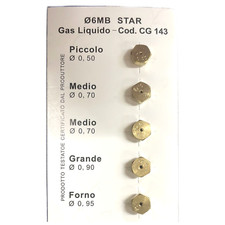 Ugelli iniettori cucina Bosch Siemens 6MB 4 fuochi + forno GPL bombola