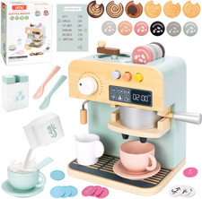 Caffettiera in Legno Bambini, Cucina Giocattolo Legno Con Macchina Da Caffè, Men