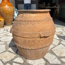 Antico grande orcio vaso terracotta da esterno XVIII sec . Altezza cm 60