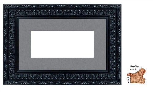 Cornice nera barocca - , con