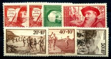 Francia 1937 yvert 341 347 - 1937, **
