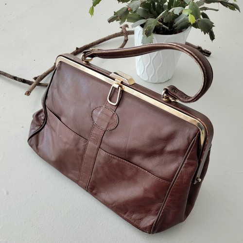 Borsa vintage pelle marrone - in,