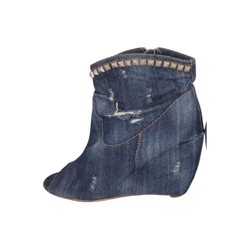 Stivali con zeppa - , denim