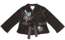 NUOVO NEXT blazer velluto colletto-giacca molto elegante bambina-taglia 104 marrone scuro