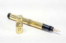 ⚜️ ANTICA PENNA STILOGRAFICA KAWECO SAFETY EPOCA 1920S LAMINATA ORO RIENTRANTE