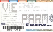 Biglietto Stadio Milan Parma