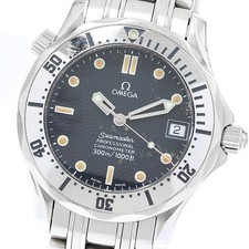 Orologio automatico da ragazzo Omega Seamaster Diver 300M 2552.80 data quadrante blu navy_914570