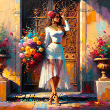 Quadro arte digitale ritratto