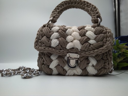 Borsa uncinetto fettuccia - a,