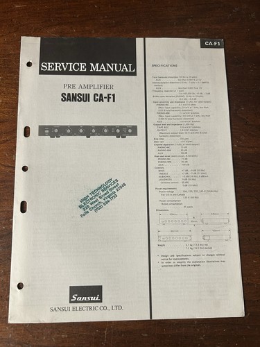 Sansui preamplificatore - ca-f1,