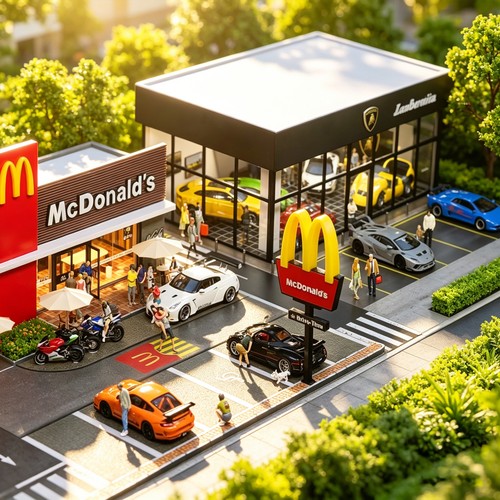 Diorama scale garage - us,