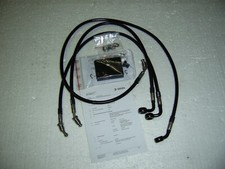 Tubo freno acciaio flex ABS 85/55 cm doppio disco su misura Harley Fat Bob