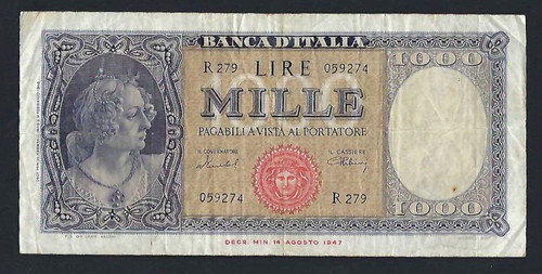 Repubblica italiana 1000 - italiana, lire