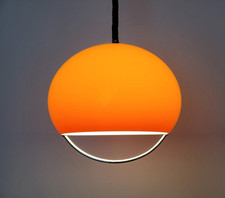 HARVEY GUZZINI Rara Sospensione JOLLY 3024 Acrilico ARANCIONE di L. MASSONI 1970